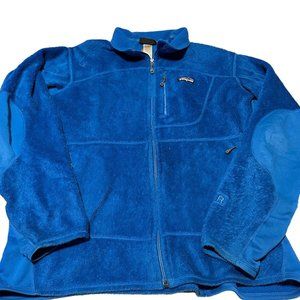 Patagonia Jacket Men's XL R3 Regulator Polartec Fleece Full Zip Blue Sweater